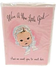 💗 55 Vintage Baby Birth Announcement Cards W/ Envelops  4 1/4
