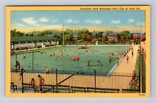 York PA-Pennsylvania, Farquhar Park Municipal Pool, Antique Vintage Postcard picture