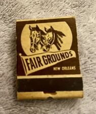 VINTAGE MATCHBOOK -THE FAIRGROUNDS RACE TRACK HORSERACING NEW ORLEANS -UNSTRUCK picture