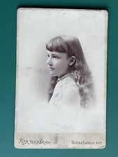 Antique Victorian Cabinet Card Photo Pretty Young Lady Brooklyn, New York picture