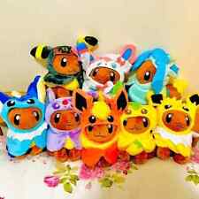 8 New Pokemon Poncho Eevee Plush Doll Toy 8in Game Pocket Monster Stuff Animal picture