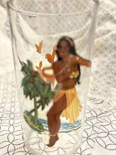 Vintage Souvenir Of Hawaii (Hula Girl) Glass picture