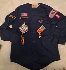 Vintage BSA Cub Scout Uniform Shirt & Rare Patches 80's Indian Nations Council picture