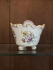 Antique Victorian french footed Bowl or Planter -Gold Rim-Scalloped Edges. picture