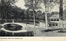 c1909 Printed Postcard; footbridge Columbian Park, Lafayette IN Tippecanoe Co. picture