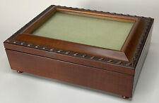 Amazing Grace Grain Wood Musical Box With Glass Front for Display - 8