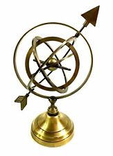 Brass Armillary Globe Antique Finish with Arrow Nautical Astrolabe Sphere Decor picture