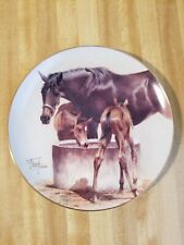 VINTAGE FRED STONE COLLECTOR'S PLATE THE WATER TROUGH SIGNED AND NUMBERED picture