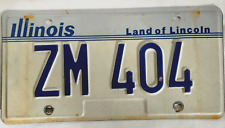 ILLINOIS  License Plate ZM 404 -Expired for  Several years - . USA picture