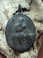 16th-17th C Spanish Colonial Bronze Religious Medal, DUG IN MEXICO,24x39mm picture