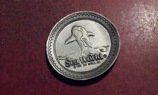 Cute 1985 SEA WORLD MINI PEWTER SOUVENIR PLATE by Pewter Fort 1-3/4ths