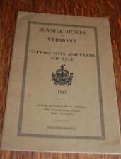 RARE 1917 SUMMER HOMES IN VERMONT FOR SALE TOURIST ANTIQUE TRAVEL BROCHURE BOOK picture