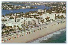 c1950's Aerial View Of Fort Lauderdale Florida FL Unposted Vintage Postcard picture