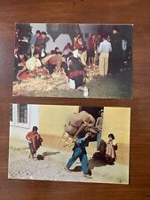 Chichicastenango Guatemala Vintage Postcards Church interior and pottery Carrier picture