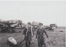 OFw Muller and Fw Blume of Luftwaffe 4/JG27 with their BF109G-6s WW2 5x7 picture