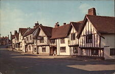 Lavenham Suffolk Co England Swan Hotel street scene unused vintage postcard picture