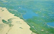 Postcard OR Siltcoos Lake Highway 101 Fishing Tourist Attraction Aerial View picture