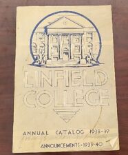 Linfield College Annual Catalog 1938-39 Announcements 1939-40 Softcover Booklet picture