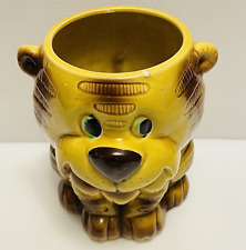 VTG 60s Lion ceramic canister/cookie jar/ planter 6 3/4