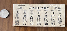 Antique 1936 Calendar  picture