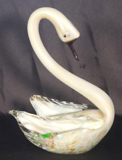 Vintage Cristales de Chihuahua Hand Made Glass - SWAN - Made in Mexico picture