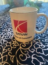Coffee mug VTG LOGO dealership Saturn of Columbia Gold rim picture