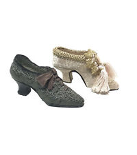 Miniature SHOE Popular Imports Putting on the Ritz Tassels Statue Lot Of 2 picture