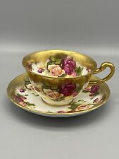 Vintage Royal Chelsea Golden Rose Teacup and Saucer Made in England Bone China picture