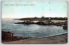Senator Lodge's Home and Rocks at Nahant, Massachusetts Divided Back Postcard picture