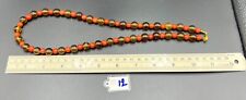 Himalayan Nepali Tibet Trible Art Antique Carnelian Agate Amber Beads Necklace picture