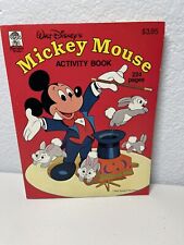 Vintage 1982 Disney Mickey Mouse Coloring Activity Book Merrigold Press Set Of 2 picture