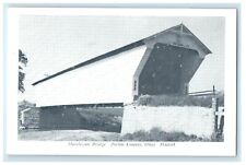c1940's Harshman Covered Bridge Preble County Ohio OH Unposted Vintage Postcard picture