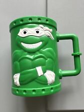 Teenage Mutant Ninja Turtles Cup Plastic Green Mug City Sewer TMNT 1991 picture