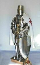 Medieval Knight Wearable Suit Of Armor Crusader Combat Full Body Armour W/Stand picture