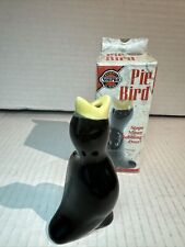 Norpro Ceramic Pie Bird Black Crow Kitchen Baking Steam Release Stops Bubbling picture