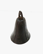 ANTIQUE PRIMITIVE BRONZE BELL OLD PATINA 18TH CENTURY DECADE 1770S picture