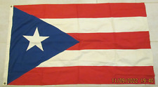 Puerto Rico Cotton Flag Vintage Double Sided 1970's Nautical Island Banner picture