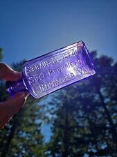 Neat Antique Purple Richmond VA Bottle☆Old Amethyst Straus Gunst & Co. Virginia picture
