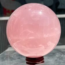 2.98LB Natural Pink Rose Quartz Crystal Sphere With Star Reiki Healing picture