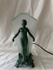 Vtg Art Deco Figural Frankart lamp with Nude pre-owned/Read Description/Photos picture