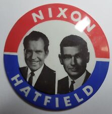 1968 Richard Nixon Mark Hatfirld VP Hopeful Rep Natl Convention Pin Part Of Set picture