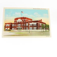 Pratt KS-Kansas, Municipal Building, Linen Postcard  Unposted Street View picture