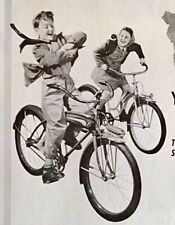 1941 Boys & Girls Leather Shoes WEATHER-BIRD Brand Two Kids On Bikes Print Ad picture