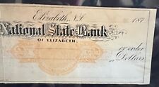 Vintage 1870's blank check picture