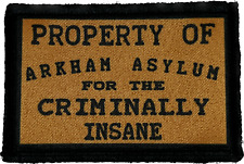 Property of Arkham Asylum Morale Patch Tactical ARMY Funny Military Batman Flag picture