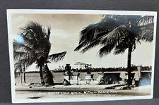 Fla. Postcard RPPC View Across Lake Worth W. Palm Beach FL picture