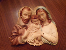 VTG Chaulkware Mary Joseph and Baby Jesus picture