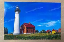 Postcard blank unused Au Sable Lighthouse MI 4x6 greeting card picture