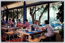 Marina Del Rey, California CA - Dockside Café Restaurant - Vintage Postcard picture