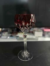 Waterford Crystal Clear Cut Clarendon Ruby Red Wine Glass picture